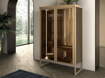 BARON - Aluminium display cabinet with integrated lighting by Guzzini & Fontana - view 2